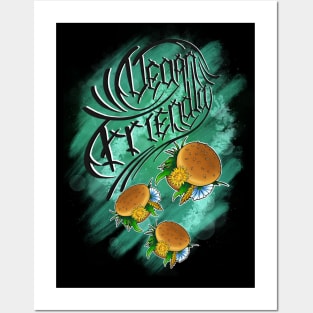 Vegan Burger UFO Posters and Art
